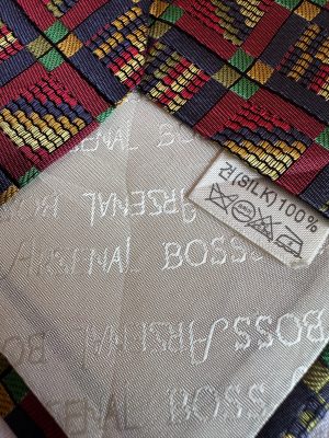 Corbata seda vintage BOSS ARSENAL - Imagen 4