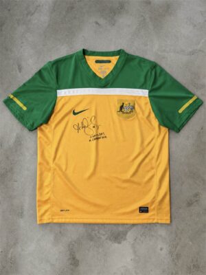 Camiseta Australia Nike (2008-2010) Local - Firmada por Heather Garriok #7 (Matildas)